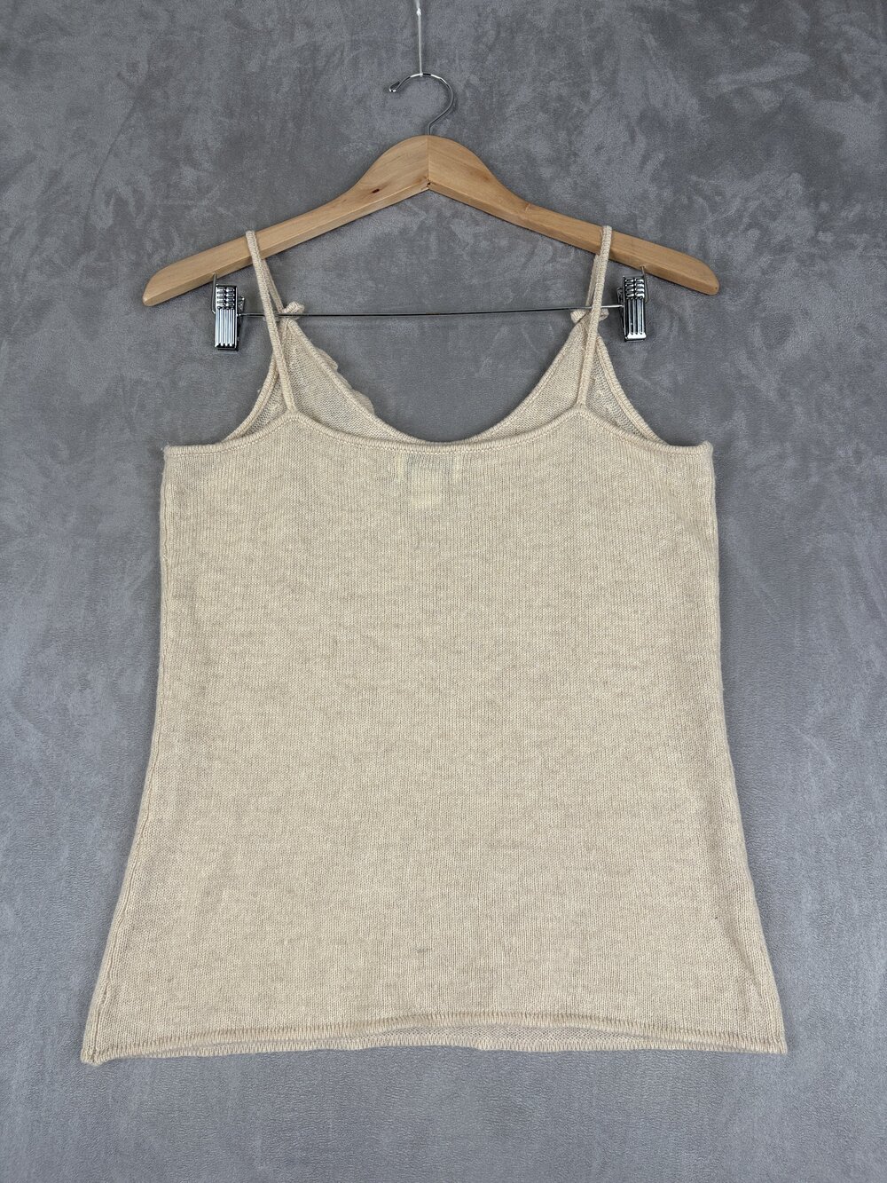 Neiman Marcus 100% Cashmere Ruffle Neck Tank Top M - Picture 3 of 9